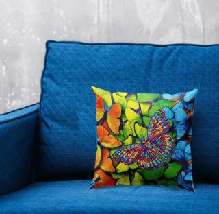 Preview: Diamond Painting Kissenbezug Schmetterling